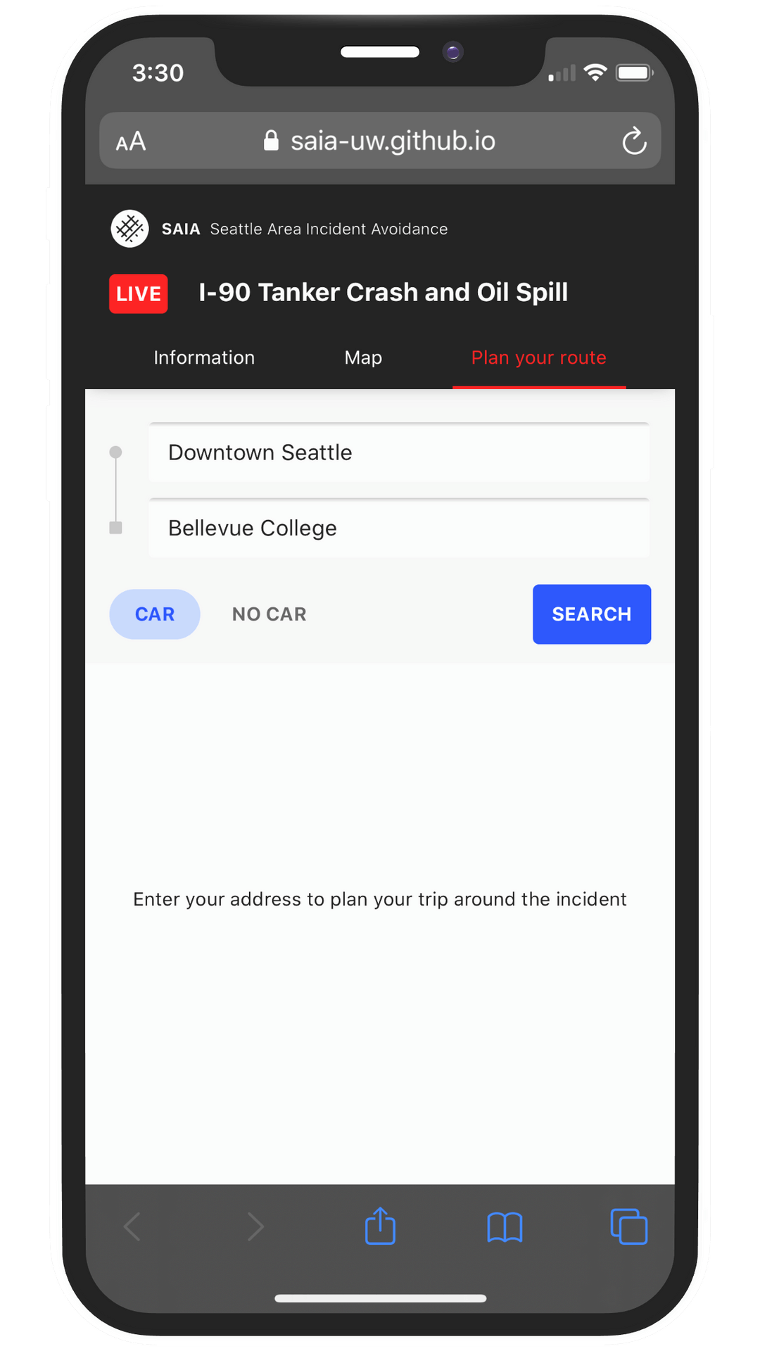 WSDOT Incident Avoidance